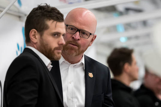 Moras tränare Johan Rosen  i ishockeymatchen i SHL mellan