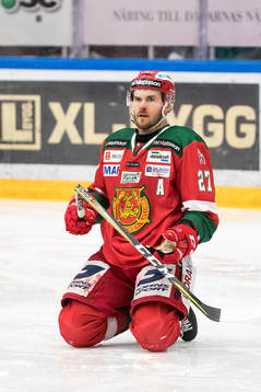 Moras Matt Bailey  i ishockeymatchen i SHL mellan Mora och