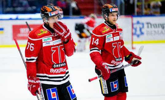 Örebros Jare Sallinen och Tom Wandell deppar