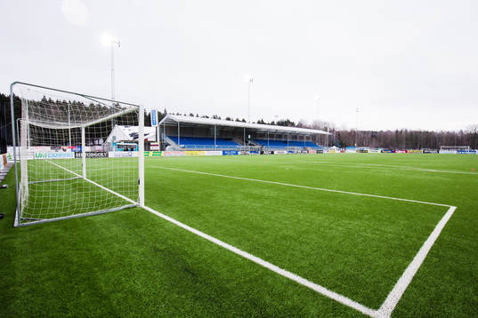 Vikingavallen innan träningsmatchen i fotboll mellan Frej