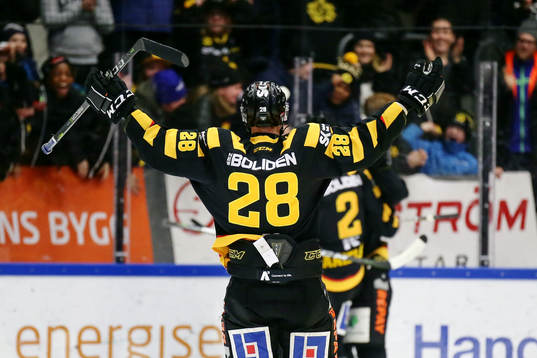 Skellefteås Johan Alm jublar
