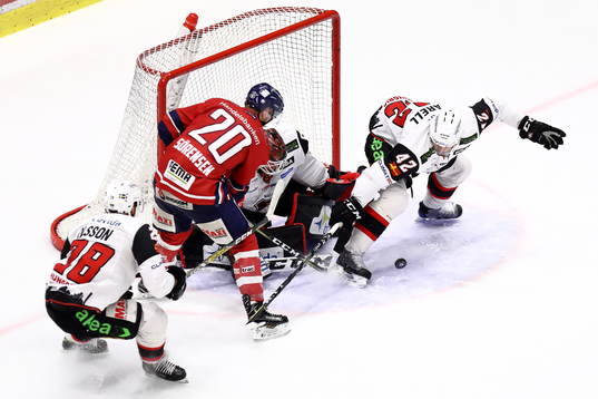 Linköpings Nick Sörensen, Malmös Redhawks Niklas Arell