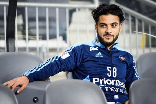 Djurgårdens Othman El Kabir före en träningsmatch i