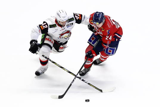 Malmös Redhawks Niklas Arell och Linköpings Olle Lycksell
