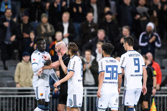 Djurgårdens spelare jublar