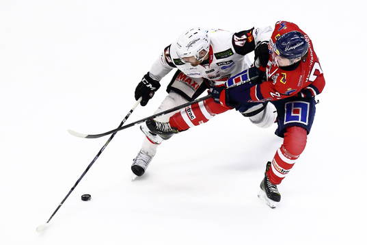 Malmös Redhawks Niklas Arell och Linköpings Olle Lycksell