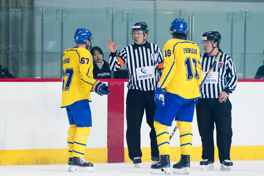 Linus Omark of Sweden and Dennis Everberg of Sweden with