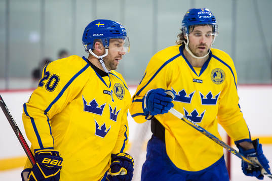 Joel Lundqvist and Johan Fransson of Sweden looks dejected
