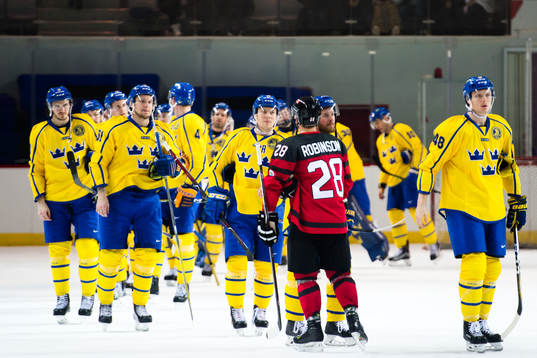 Erik Gustafsson of Sweden and Mat Robinson of Canada