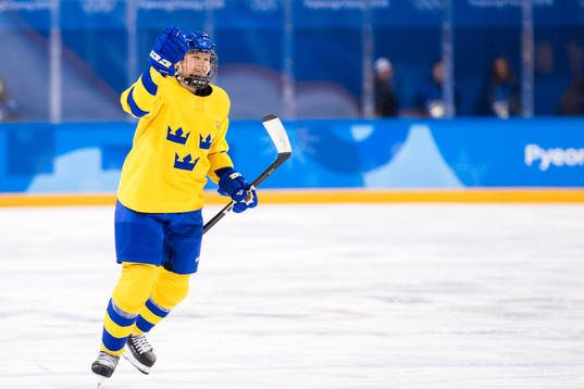 Maja Nylén-Persson of Sweden celebrating her 1-0 goal