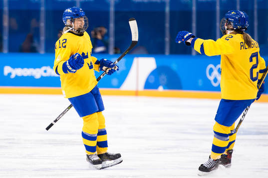 Maja Nylén-Persson of Sweden celebrating her 1-0 goal