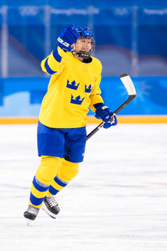 Maja Nylén-Persson of Sweden celebrating her 1-0 goal