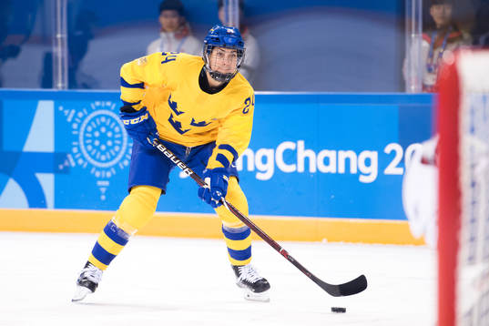 Erika Grahm of Swedenduring the Women's Ice Hockey