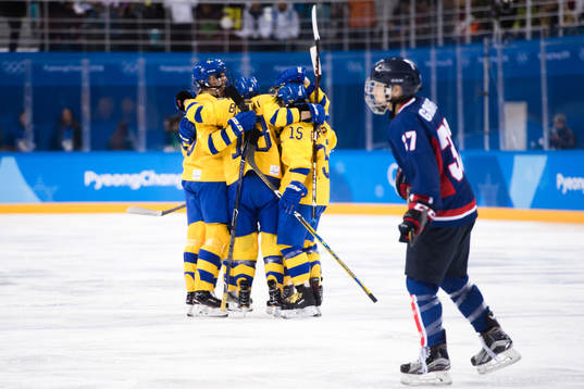Maja Nylén-Persson of Sweden celebrates the 1-0 goal with