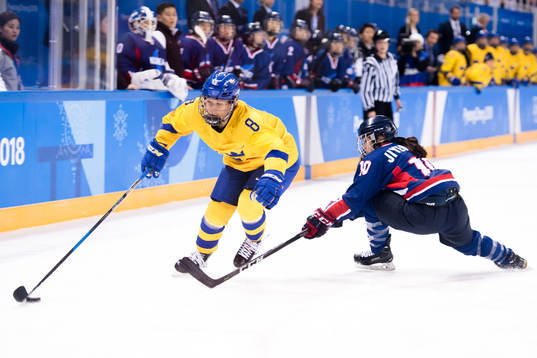 Annie Svedin of Sweden and Choi Jiyeon of Korea