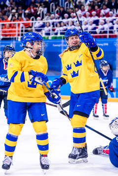 Erica Udén Johansson of Sweden celebrates