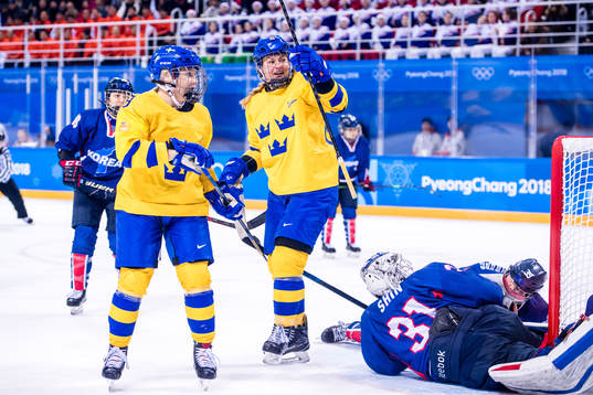 Erica Udén Johansson of Sweden celebrates