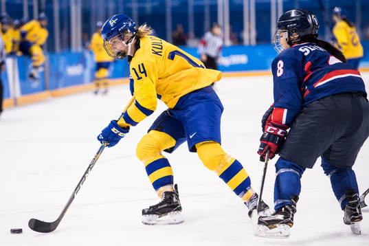 Sabina Küller of Sweden and Kim Selin of Korea