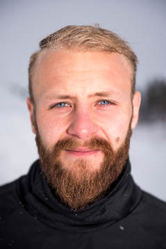 Footballplayer of Östersund Curtis Edwards poses for a