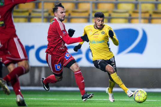 Skövdes Albrim Demalijaj och Elfsborgs Rami Kaib