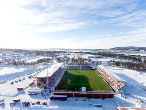General view over Jämtkraft Arena