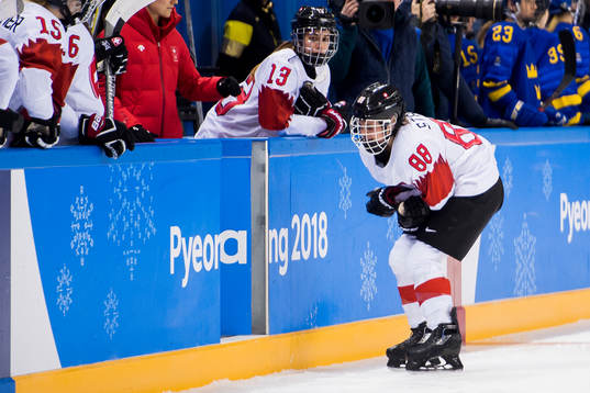 Phoebe Staenz of Switzerland with an injury