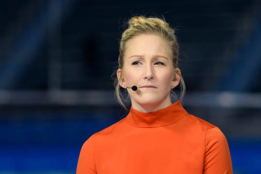 Kim Martin in the Eurosport Studio