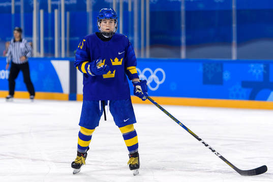 Lisa Johansson of Sweden in the Women's Ice Hockey