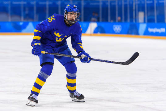 Hanna Olsson of Sweden in the Women's Ice Hockey