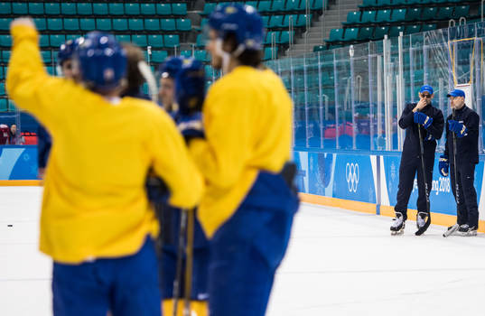 Peter Popovic, assistant coach of Sweden and Rikard