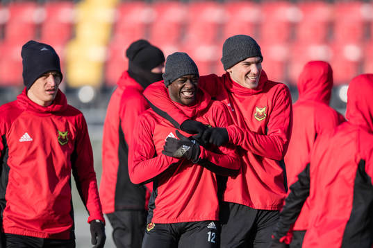 Östersunds Jamie Hopcutt, Ken Sema och Dino Islamovic