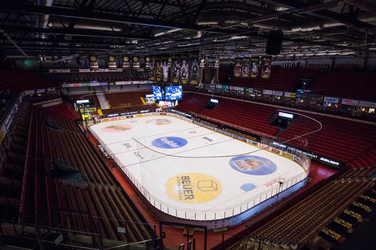 Interiör av Gavlerinken innan ishockeymatchen i SHL mellan