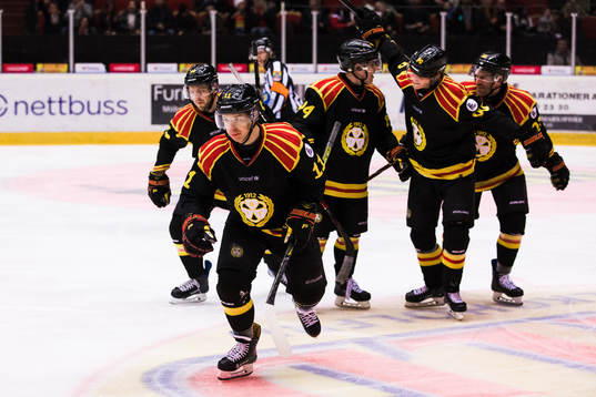 Brynäs Kevin Clark jublar
