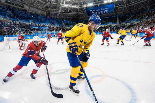 Johannes Johannesen of Norway and Linus Omark of Sweden in