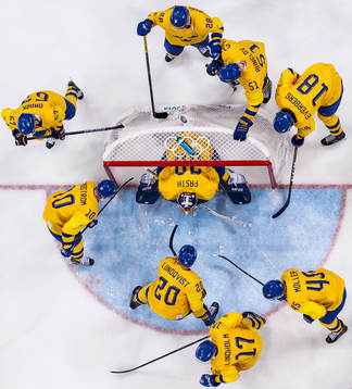 Players of Sweden gathers prior the Men's Ice Hockey