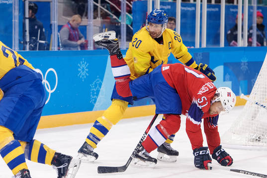 Erik Gustafsson of Sweden and Joel Lundqvist of Sweden in a