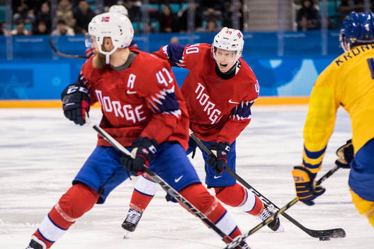 Ken André Olimb of Norway in the Men's Ice Hockey
