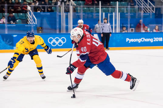 Ken André Olimb of Norway in the Men's Ice Hockey