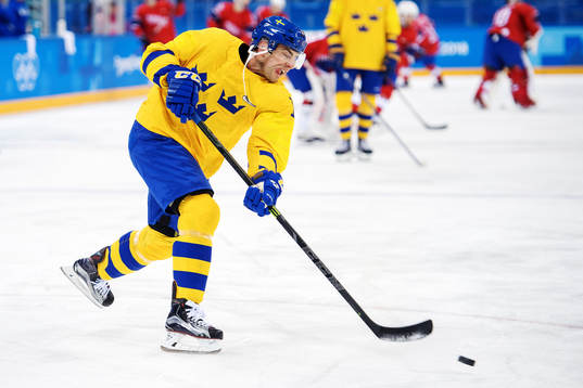 Joakim Lindström of Sweden warming up prior to the Men's