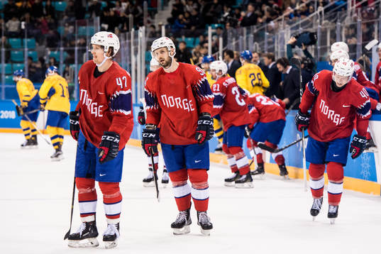 Daniel Sørvik of Norway looks dejected