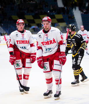 Timrås Tobias Liljendahl (h) och Marcus Hardegård (v)
