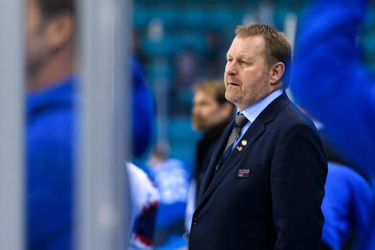 Petter Thoresen, head coach of Norway, in the ice hockey