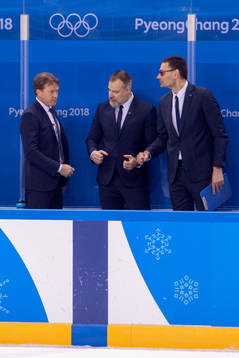 Johan Garpenlöv, assistant coach, Peter Popovic, assistant