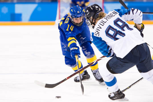 Sabina Küller of Sweden in the ice hockey quarterfinal