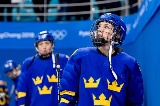 Rebecca Stenberg of Sweden looks dejected