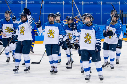 Team Finland celebrating