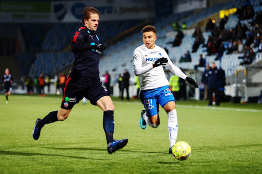 Helsingborgs Carl Johansson och Norrköpings Jordan Larsson