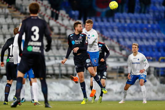 Helsingborgs Mikael Dahlberg och Norrköpings Eric Smith