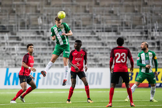 Hammarbys Marcus Degerlund med en nick
