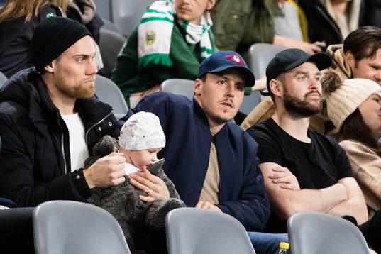 Hammarbys David Fällman, Jeppe Andersen och Mads Fenger